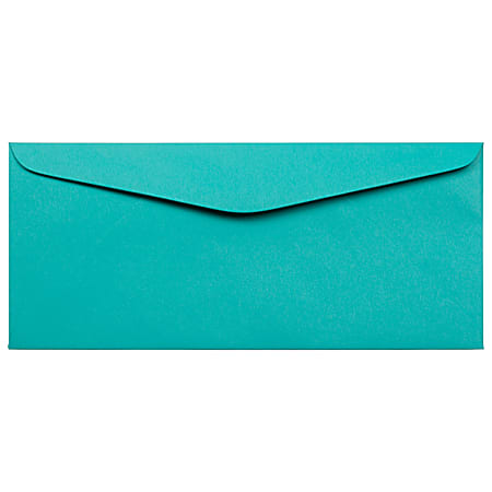 JAM Paper® Booklet Envelopes, #9, Gummed Seal, Sea Blue, Pack Of 50