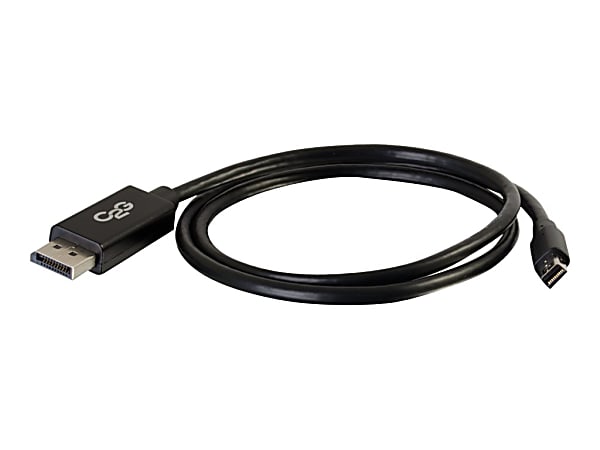 C2G 6ft 4K Mini DisplayPort to DisplayPort Cable - 4K 30Hz - Black - M/M - DisplayPort cable - DisplayPort (M) to Mini DisplayPort (M) - 6 ft - black