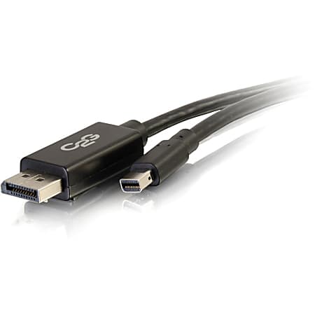 C2G 6ft 4K Mini DisplayPort to DisplayPort Cable - 4K 30Hz - Black - M/M - DisplayPort/Mini DisplayPort for Audio/Video Device - 6 ft - 1 x Mini DisplayPort Male Digital Audio/Video - 1 x DisplayPort Male Digital Audio/Video - Black