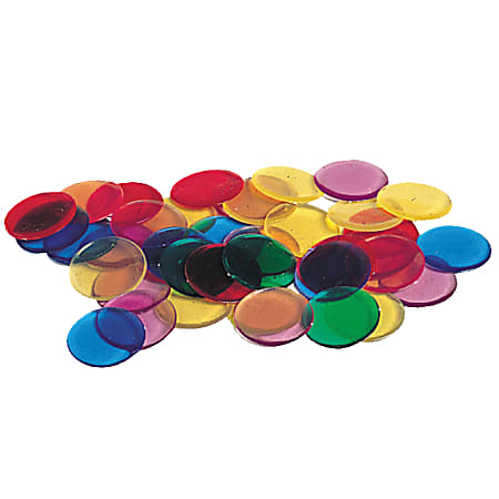 Learning Resources® Transparent Counting Chips, 3/4", Assorted Colors, Set Of 250