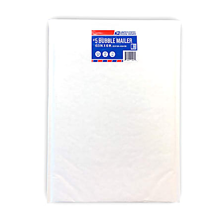 USPS Bubble Mailer, Size #5, White