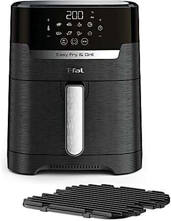 T-fal Easy Fry XXL Air Fryer & Grill Combo with One-Touch Screen, 8 Preset  Programs, 5.9 quarts, Black & Stainless Steel