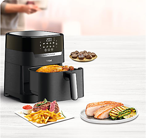 T-fal Easy Fry XXL Air Fryer & Grill Combo with One-Touch Screen, 8 Preset  Programs, 5.9 quarts, Black & Stainless Steel