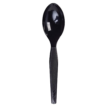 Dixie Medium-weight Disposable Teaspoon Grab-N-Go by GP Pro - 100 / Box - 10/Carton - Teaspoon - 1000 x Teaspoon - Black