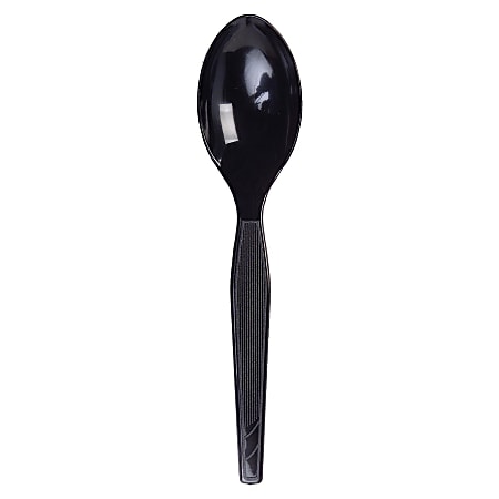 Dixie Medium-weight Disposable Teaspoon Grab-N-Go by GP Pro - Teaspoon - 1000 x Teaspoon - Black - 100/Box - 10 / Carton