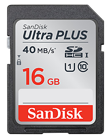 SanDisk® Ultra Plus SDHC™ Memory Card, 16GB