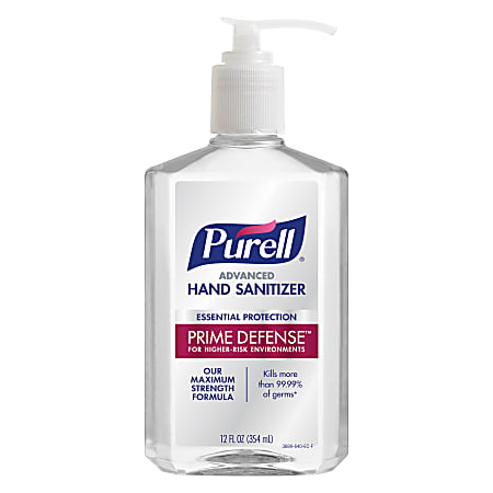 PURELL PRIME DEFENSE Advanced Hand Sanitizer 12 fl oz Pump Bottle