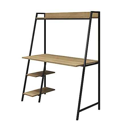 Ameriwood™ Home Bushwick 44"W Ladder Computer Desk, Beige/Black