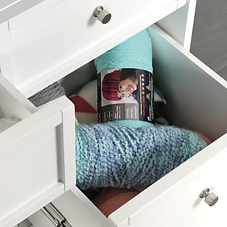 Sauder Craft Pro Series Storage Cabinet With Drawers White Office Depot