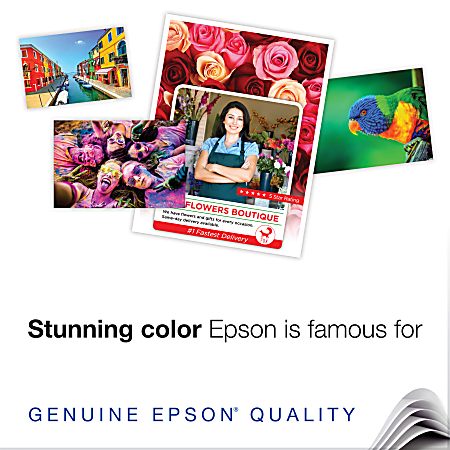 Epson glossy photo paper inkjet 8.5 x 11 27 sheets assorted