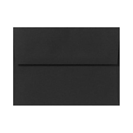 LUX Invitation Envelopes, #4 Bar (A1), Peel & Press Closure, Midnight Black, Pack Of 250