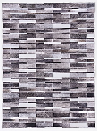 Linon Bingham Area Rug, 6-29/50' x 9-29/50', Memphis, Gray/Ivory