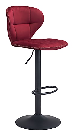 Zuo Modern Salem Bar Chair, Red/Black