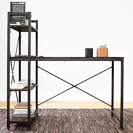 South shore evane industrial deals desk with storage