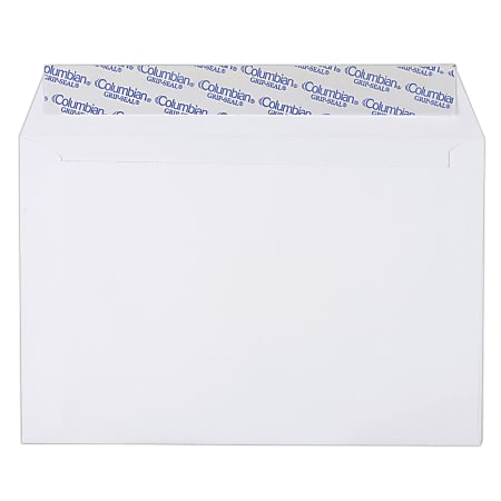 Quality Park® Grip-Seal® Booklet Envelopes, 24 Lb., 6" x 9", White, Pack Of 250