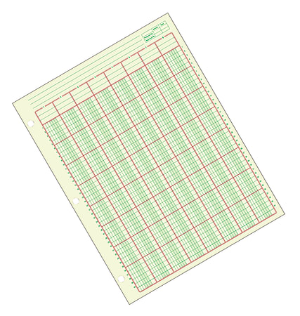 Adams® Analysis Pad, 8 1/2" x 11", 100 Pages (50 Sheets), 8 Columns, Green