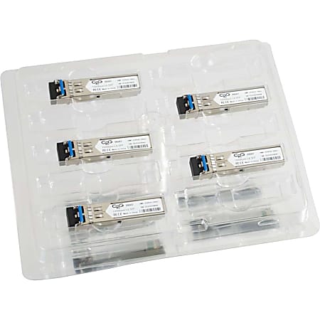 C2G Cisco GLC-LH-SM compatible 1000Base-LX SFP Transceiver (SMF, 1310nm,10km, LC) - 5 Pack - For Data Networking, Optical Network - 1 x 1000Base-LX, SFP, Duplex LC SMF, 1310nm,10km, GLC-LH-SM 5 PACK