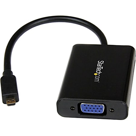 StarTech.com Micro HDMI to VGA Adapter Converter with Audio for Smartphones / Ultrabooks / Tablets - 1920x1200