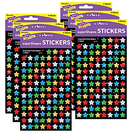 TREND SuperShapes Stickers Colorful Sparkle Stars 12 Assorted Colors Pack  Of 400 - Office Depot