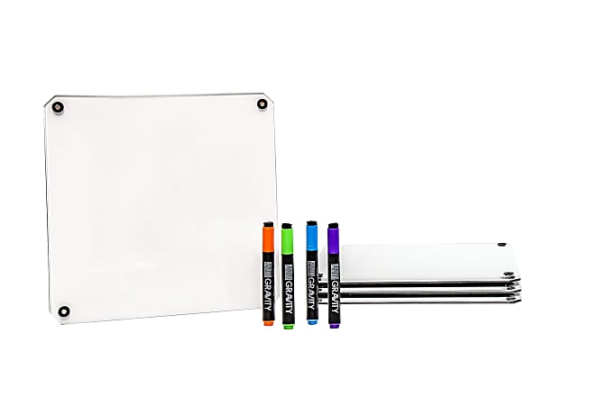 McSquares With Markers, 11 1/4"H x 11 1/4"W x 1"D, Pack Of 4 McSquares