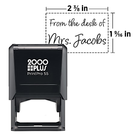 Custom 2000Plus PrintPro 55P Self-Inking Stamp, 1-9/16" X 2-3/8", Rectangle