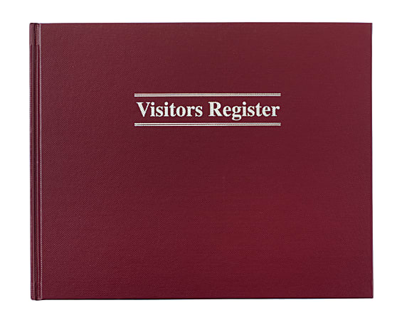 Adams® Visitor Registration Book, 8 1/2" x 11 1/2", 112 Pages, Black