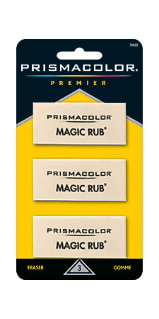 Prismacolor Premier Magic Rub Vinyl Erasers 3-Count New 