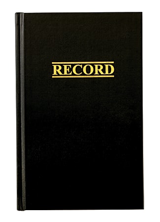 Adams® Record Book, 9 3/8" x 6", 200 Pages (100 Sheets), Blue