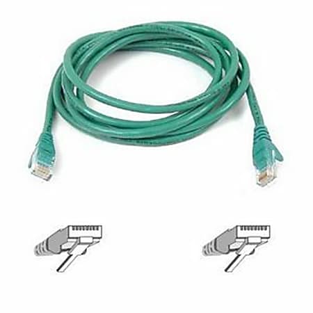 Belkin Cat5e Patch Cable - RJ-45 Male Network - RJ-45 Male Network - 10ft - Green, A3L79110GRN