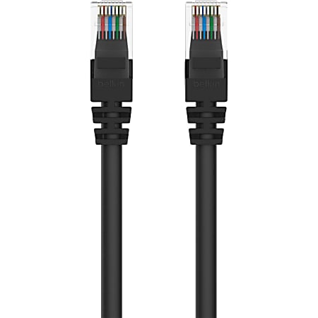 Belkin Cat5e Patch Cable - RJ-45 Male Network - RJ-45 Male Network - 5ft - Black Belkin Cat5e Patch Cable - RJ-45 Male Network - RJ-45 Male Network - 5ft - Black