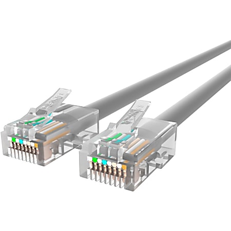 Belkin Cat5e Patch Cable - RJ-45 Male Network - RJ-45 Male Network - 1ft - Gray
