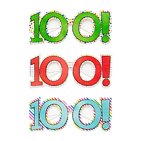 Office Depot® Brand 100th Day Of School Paper Glasses, Multicolor, Pack Of 24