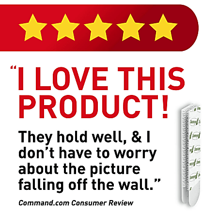 Command Medium and Large Picture Hanging Strips 12 Pairs 24 Medium Command  Strips 16 Pairs 32 Large Command Strips Damage Free White - Office Depot