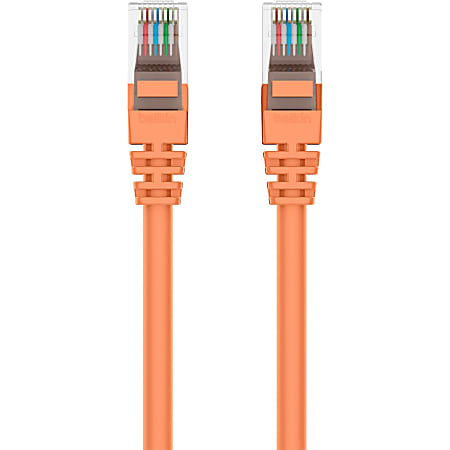 Belkin Cat5e Patch Cable - RJ-45 Male Network - RJ-45 Male Network - 10ft - Orange