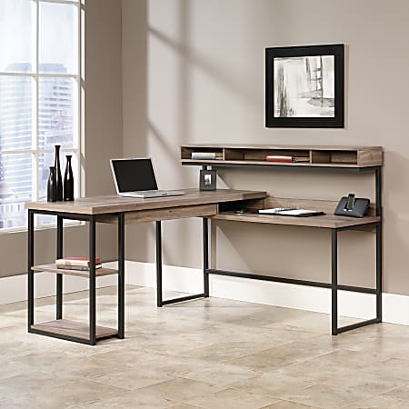 Sauder® Transit 61"W Multi-Tiered L-Shaped Corner Desk,