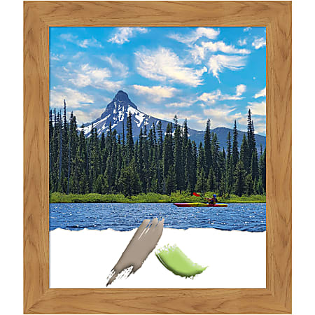 Amanti Art Wood Picture Frame, 24" x 28", Matted For 20" x 24", Carlisle Blonde