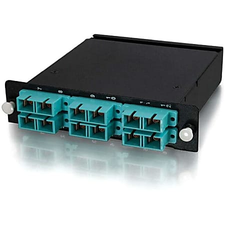 C2G Q-Series Fiber Distribution System - Patch panel - black - 12 ports