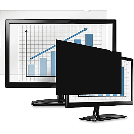 Fellowes PrivaScreen Blackout Privacy Filter - 21.5" Wide - For 21.5" Widescreen LCD Notebook, Monitor - 16:9 - Dust-free, Fingerprint Resistant, Scratch Resistant - Polyethylene - Black - TAA Compliant