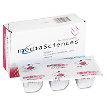 Media Sciences® MS2000M3 Magenta Solid Ink Sticks, Pack Of 3