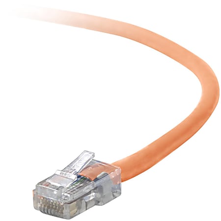 Belkin 3ft Copper Cat5e Cable - 24 AWG Wires - Orange - RJ-45 Male - RJ-45 Male - 3ft - Orange