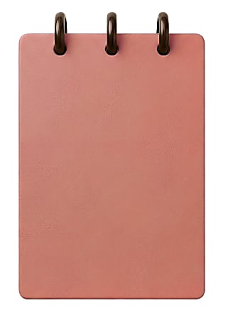 TUL® Mini Steno Discbound Notebook With Soft-Touch Cover, Narrow Ruled, 60 Sheets, 5" x 3-1/2", Pink