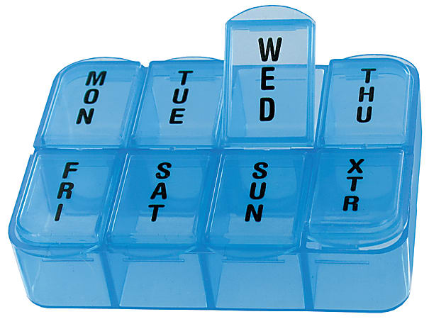 DM Merchandising The Pill Pack Weekly Pill Organizer 1 H x 3 34 W x 2 1316 D Assorted Colors