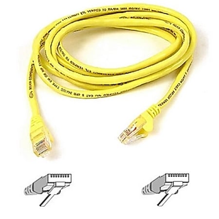 Belkin Cat5e Patch Cable - RJ-45 Male - RJ-45 Male - 6ft - Yellow, A3L79106YLWS