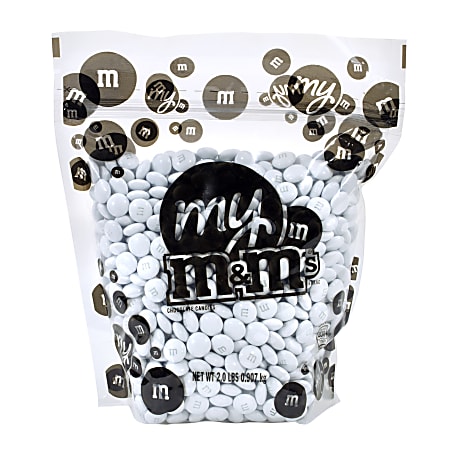 M&M’s® Single-Color Candies, White, 2 Lb Bag