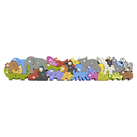 BeginAgain Toys Jumbo Animal Parade A-Z Puzzle - Theme/Subject: Animal, Learning - 3+26 Piece