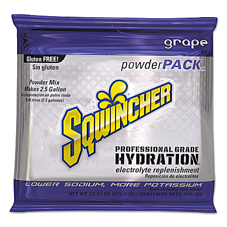 Sqwincher Powder Packs™, Grape, 23.83 Oz, Case Of 32
