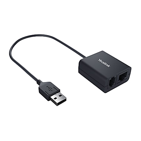 Yealink EHS40 USB Headset Adapter Black YEA EHS40 Office Depot