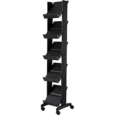 Paperflow Literature Rack 5 Compartments 65.9 Height x 13.8 Width x 15. ...