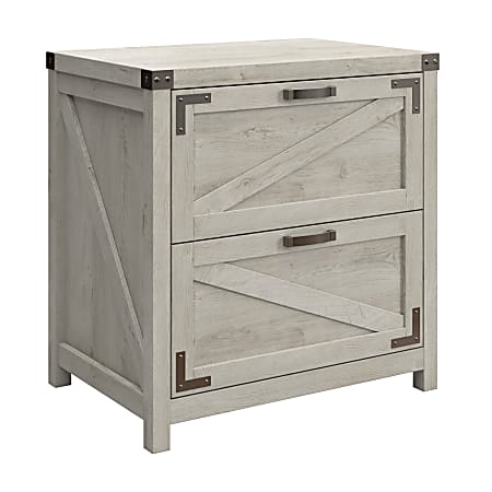 Bush Furniture Knoxville 29-3/16"W x 20-7/8"D 2 Drawer Lateral File Cabinet, Cottage White, Standard Delivery