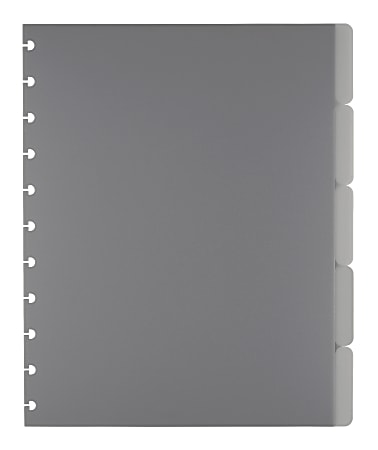 TUL® Discbound Tab Dividers, Letter Size, Gray, Pack of 5